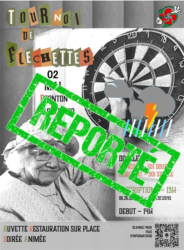 Attention reporté - Tournoi de fléchettes 