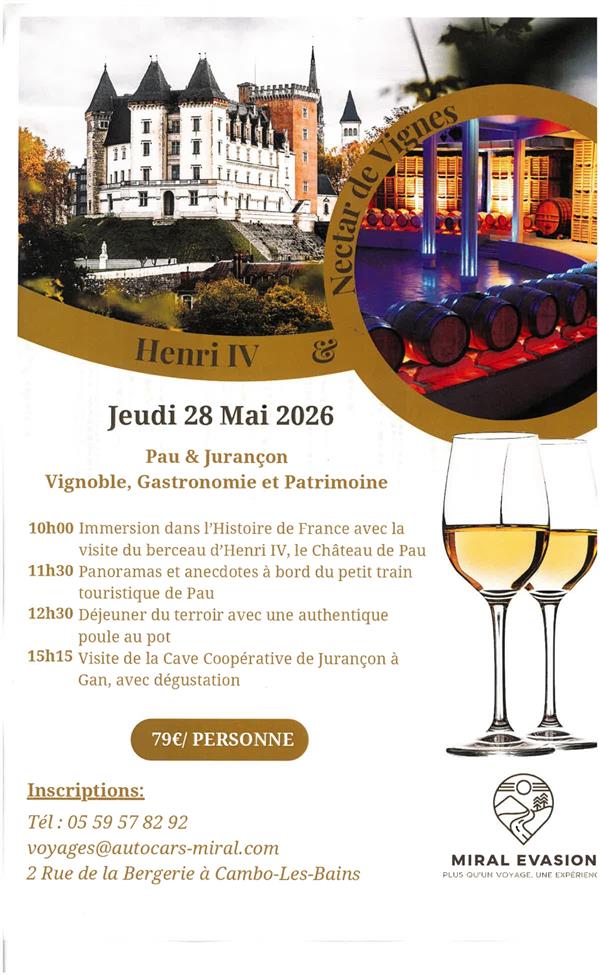 Excursion Henri IV & nectar de Vignes